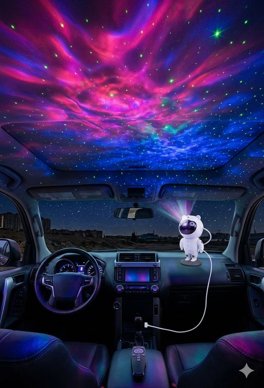 Astronaut Galaxy Projector – Starry Night Light for Kids Room, Car & Gaming Setup